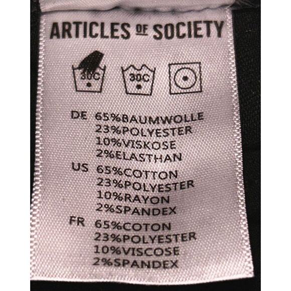 Articles of Society High-Rise Cropped Flared Black Jeans Size 2 26X26 - Picture 7 of 7